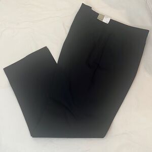 Doc & Amelia Black Work Pant Slacks Traditional Fit Sits At Waist pleated New